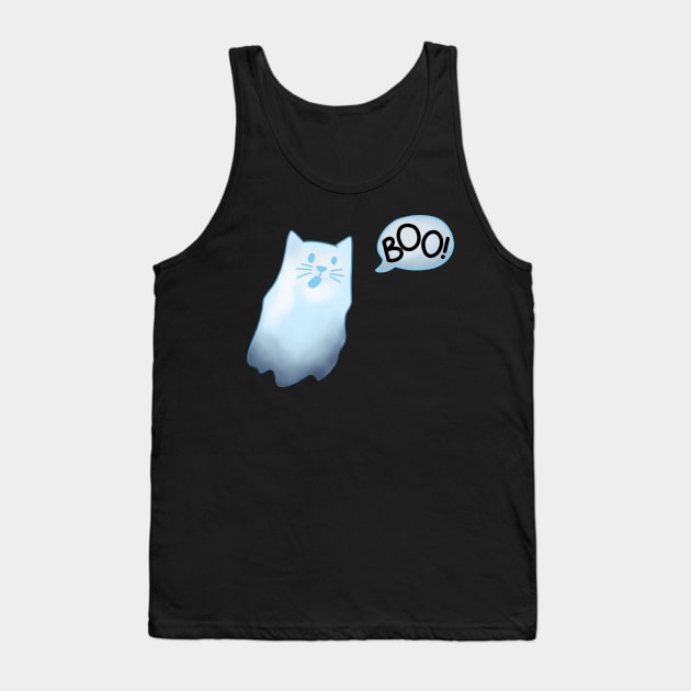 Ghost Cat Tank Top by Doodlecats 